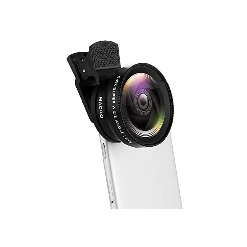 EAVBOTCB Camera Lens Cell Phone Camera Lens 0.45 * 49mm UV Super Wide Angle and 12.5X Macro Lens Clip-on Phone Camera Lens 2 in 1 No Dark Corners HD Camera Lens Kit for iPad Smartp B094ZQ2J9G