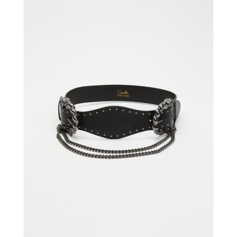 Camilla Double Lion Buckle Belt with Chain CA862AC77ZEW