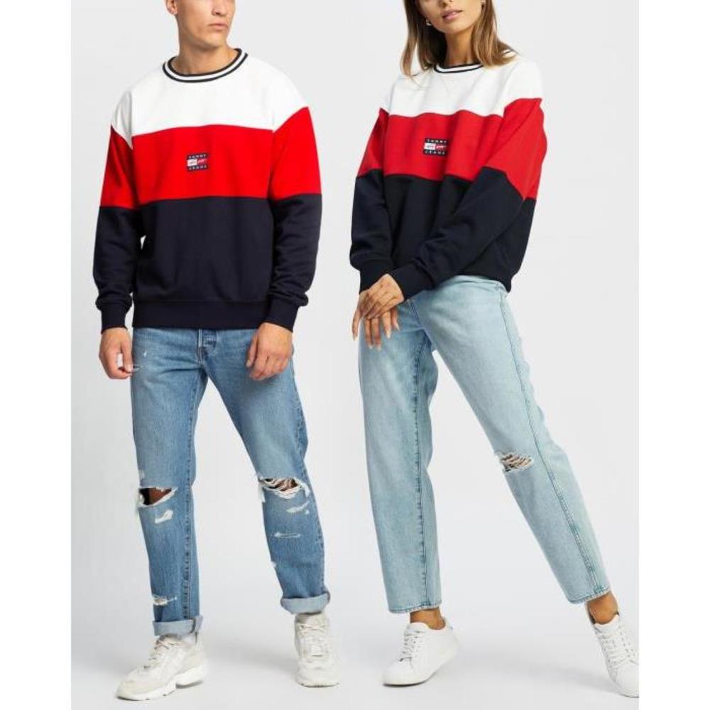 Tommy Jeans Flag Colour-Block Crew - Unisex TO554AA01PHM
