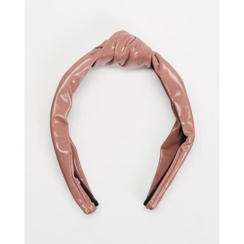 Lele Sadoughi Faux Leather Knotted Headband LE133AC40LXV