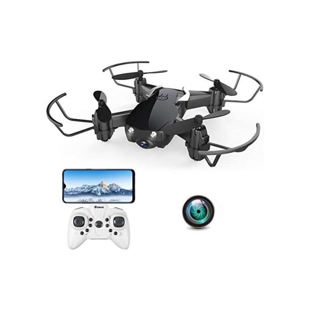 Mini Drone with Camera for Kids and Adults, EACHINE E61HW WiFi FPV Quadcopter with HD Camera Selfie Pocket Nano Drone for Beginner RTF - Altitude Hold Mode, One Key Take Off/Landin B07PQH2N3Q