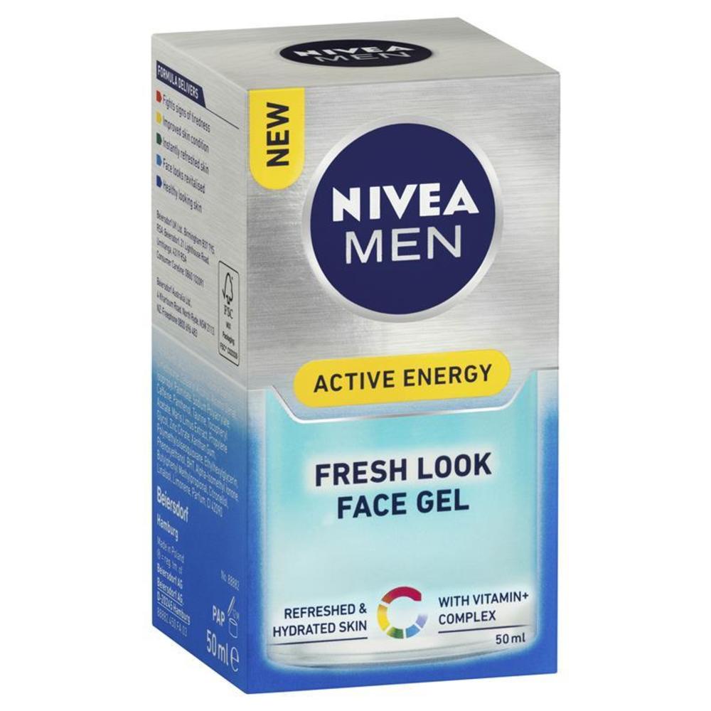 니베아 포 맨 액티브 에너지 페이스 젤 50ml, Nivea for Men Active Energy Face Gel 50ml