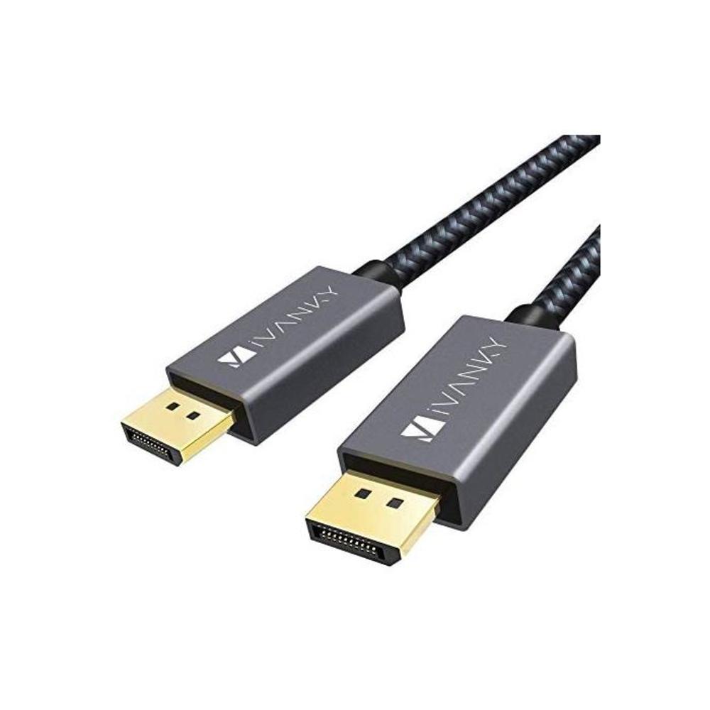 IVANKY 4K DisplayPort Cable (6.6FT/2M) Gold Plated, High Speed Display Port Cable [4K@60Hz, 2K@165Hz, 2K@144Hz], Nylon Braided DP 1.2 Cable Compatible PC, Laptop, TV - Slim Aluminu B07T4NGKHH