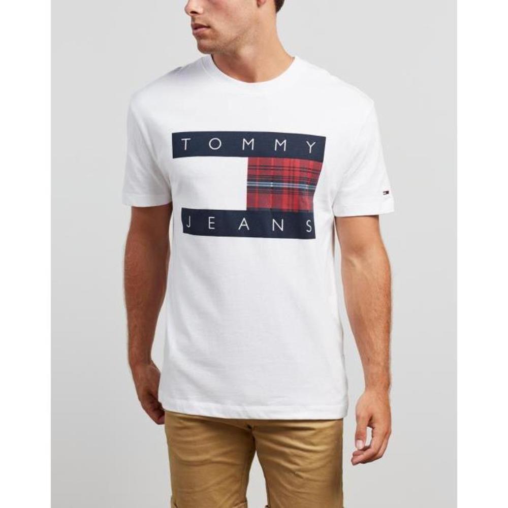Tommy Jeans Plaid Centre Flag Tee TO554AA06QRL