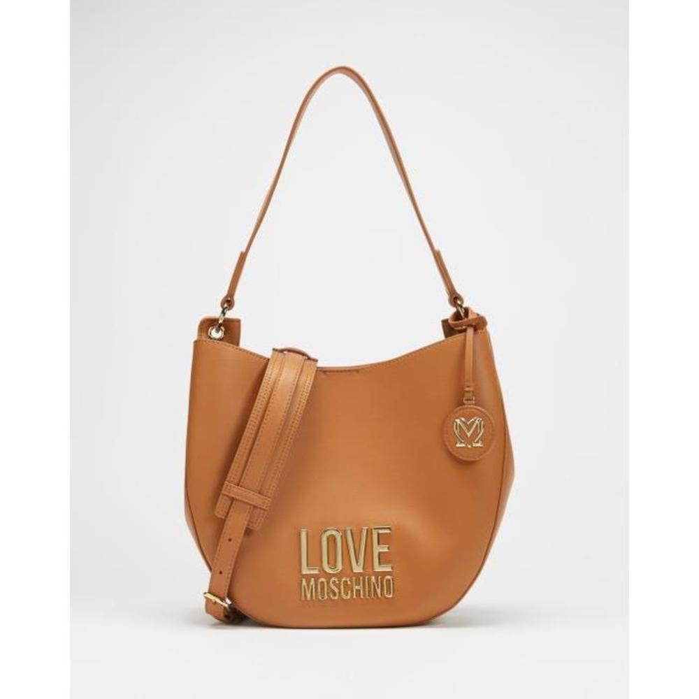 LOVE MOSCHINO Gold Metal Logo Handbag LO854AC38JIR