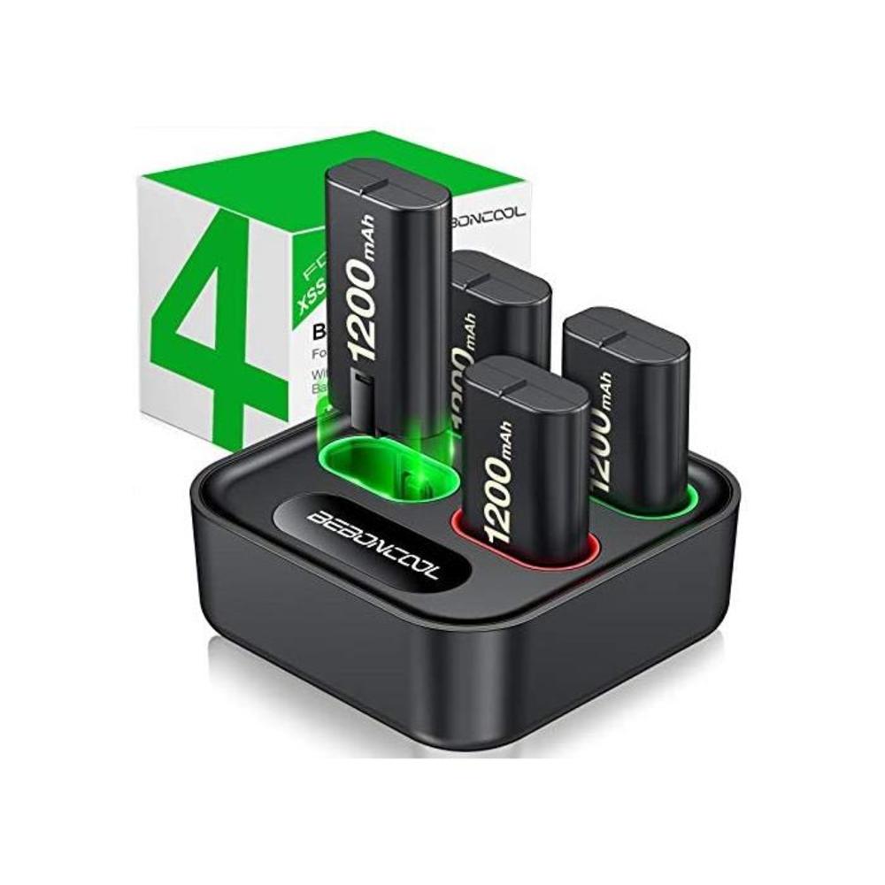Charger for Xbox One Controller Battery Pack, with 4 x 1200mAh Rechargeable Xbox One Battery Charger Charging Kit for Xbox One, Xbox Series X/S, Xbox One X/ S, Xbox One Elite Contr B08CVF2KHB