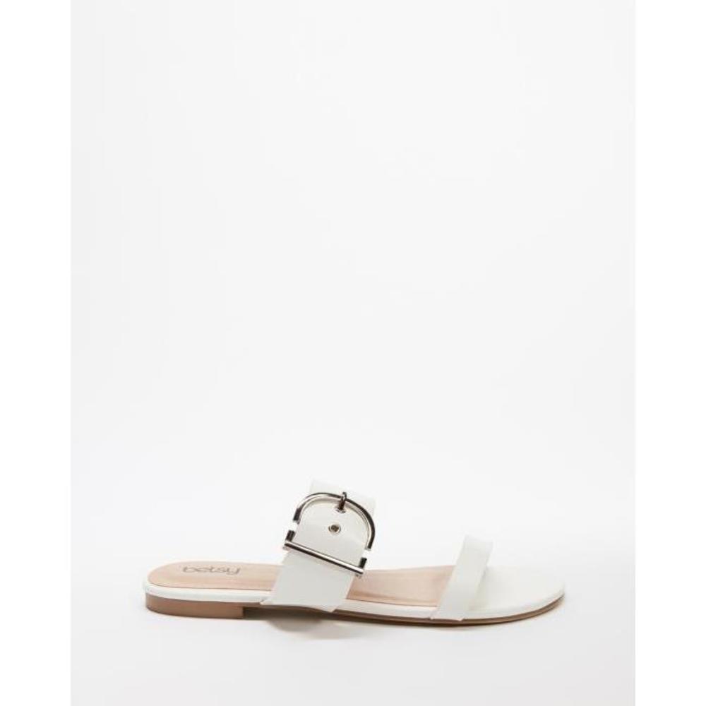 Betsy Two Strap Buckle Slides BE248SH73GDI