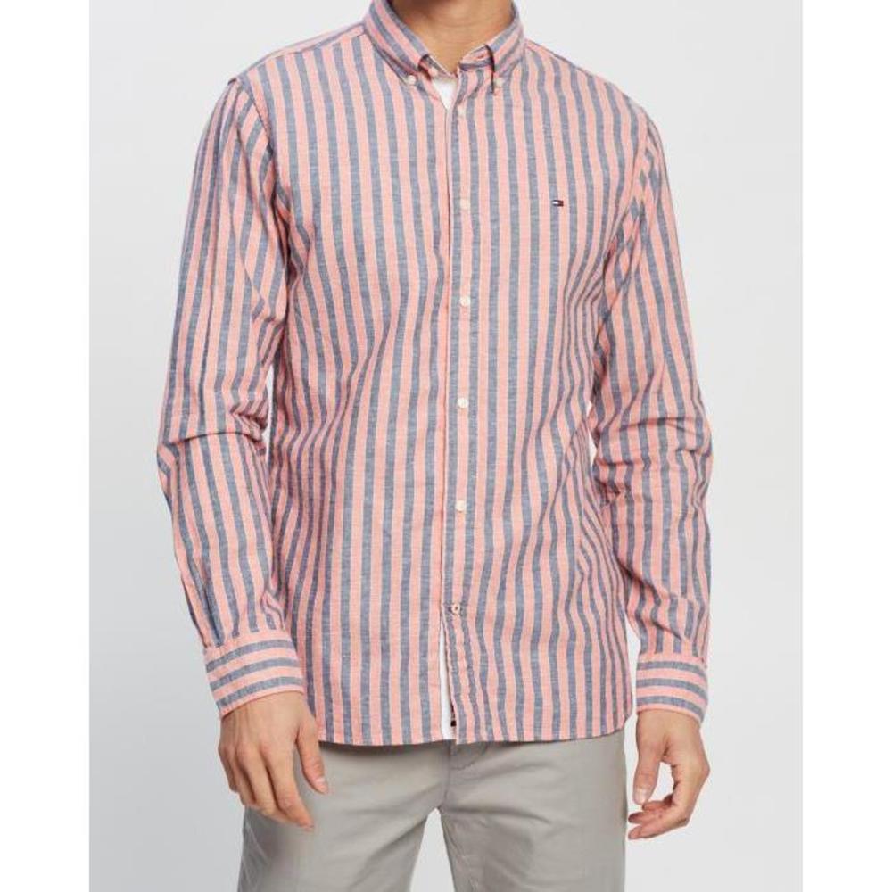 Tommy Hilfiger Cotton Linen Multi Stripe Shirt TO336AA84EZF