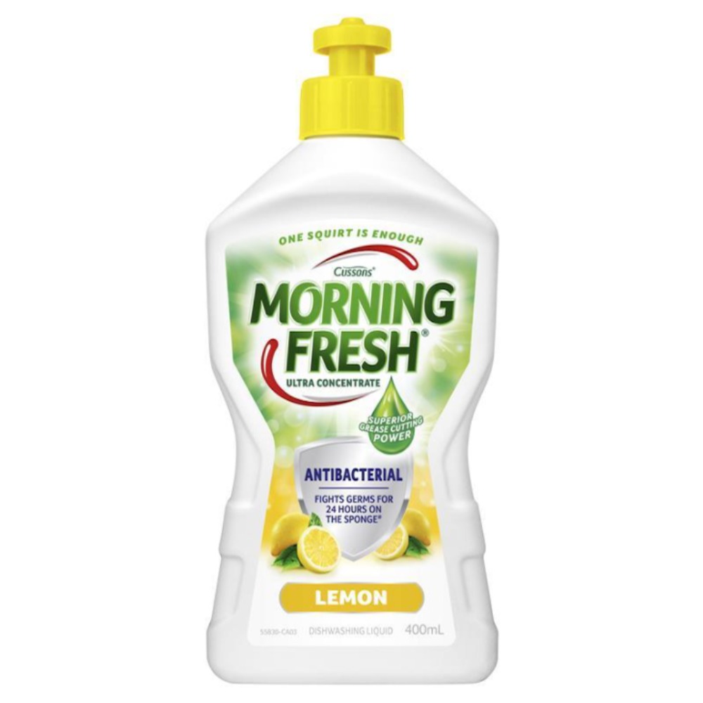 모닝 프레쉬 디쉬와싱 리퀴드 안티박테리아 레몬 400ml, Morning Fresh Dishwashing Liquid Antibacterial Lemon 400ml