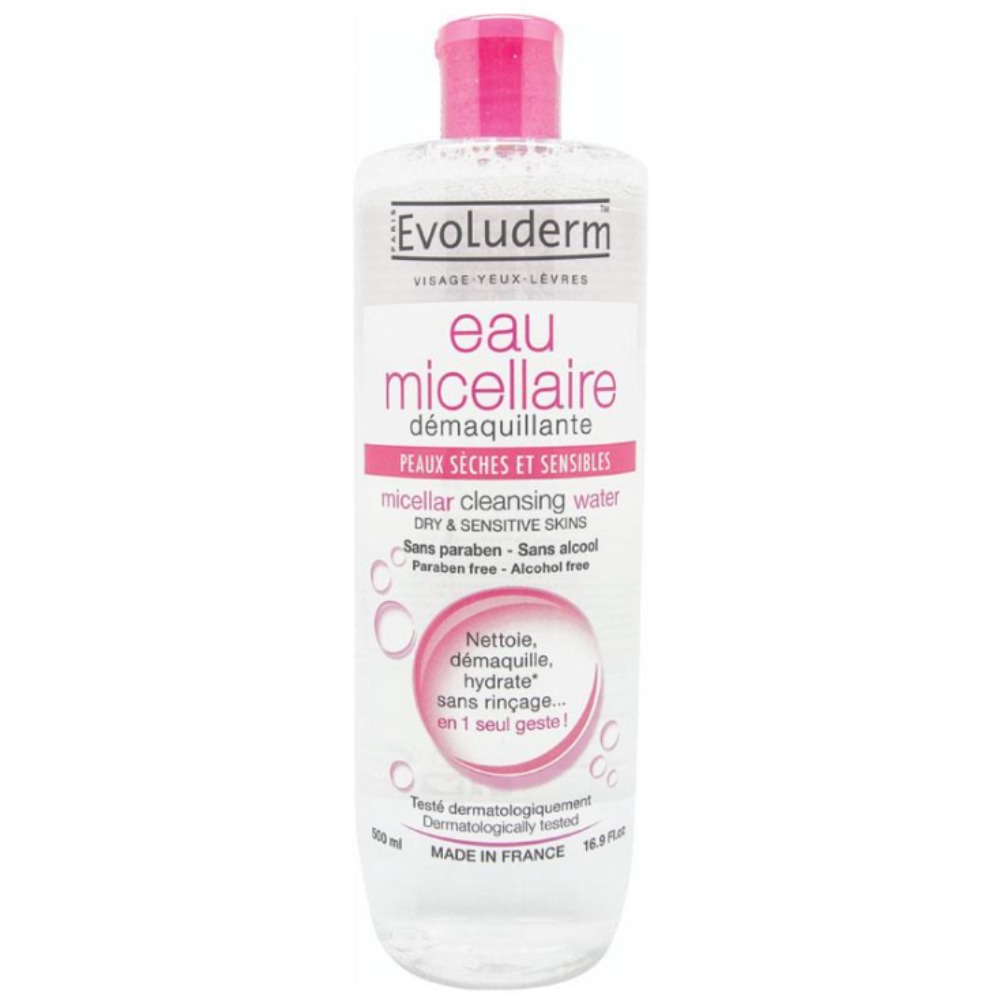 Evoluderm Eau Micellaire Water Dry/Sensitive Skin 500ml