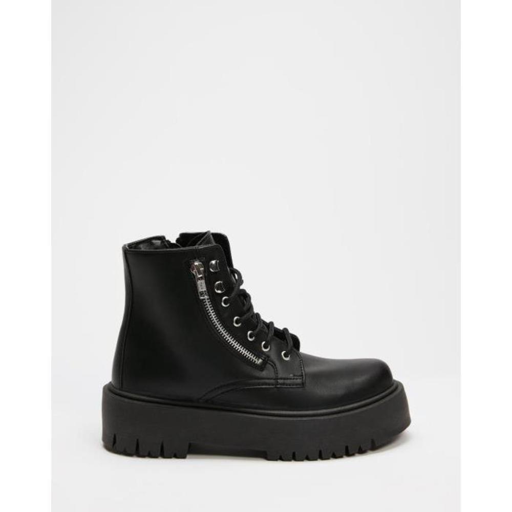 TOPSHOP Bounce Zip Chunky Boots TO101SH50FBP