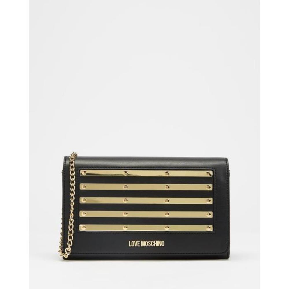 LOVE MOSCHINO Gold Lined Detail Cross Body Bag LO854AC78DKB