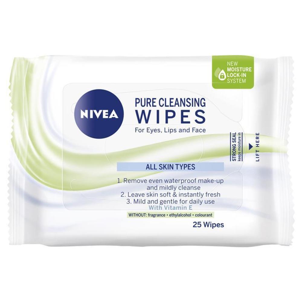 니베아 비지쥐 데일리 에센셜 퓨어 클렌징 물티슈 25, Nivea Visage Daily Essentials Pure Cleansing Wipes 25