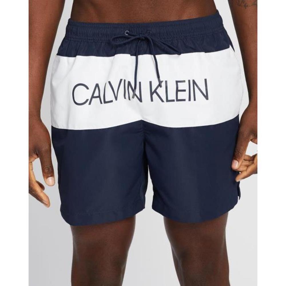 Calvin Klein Core Placed Logo Medium Drawstring Swim Shorts CA775AA04YBJ
