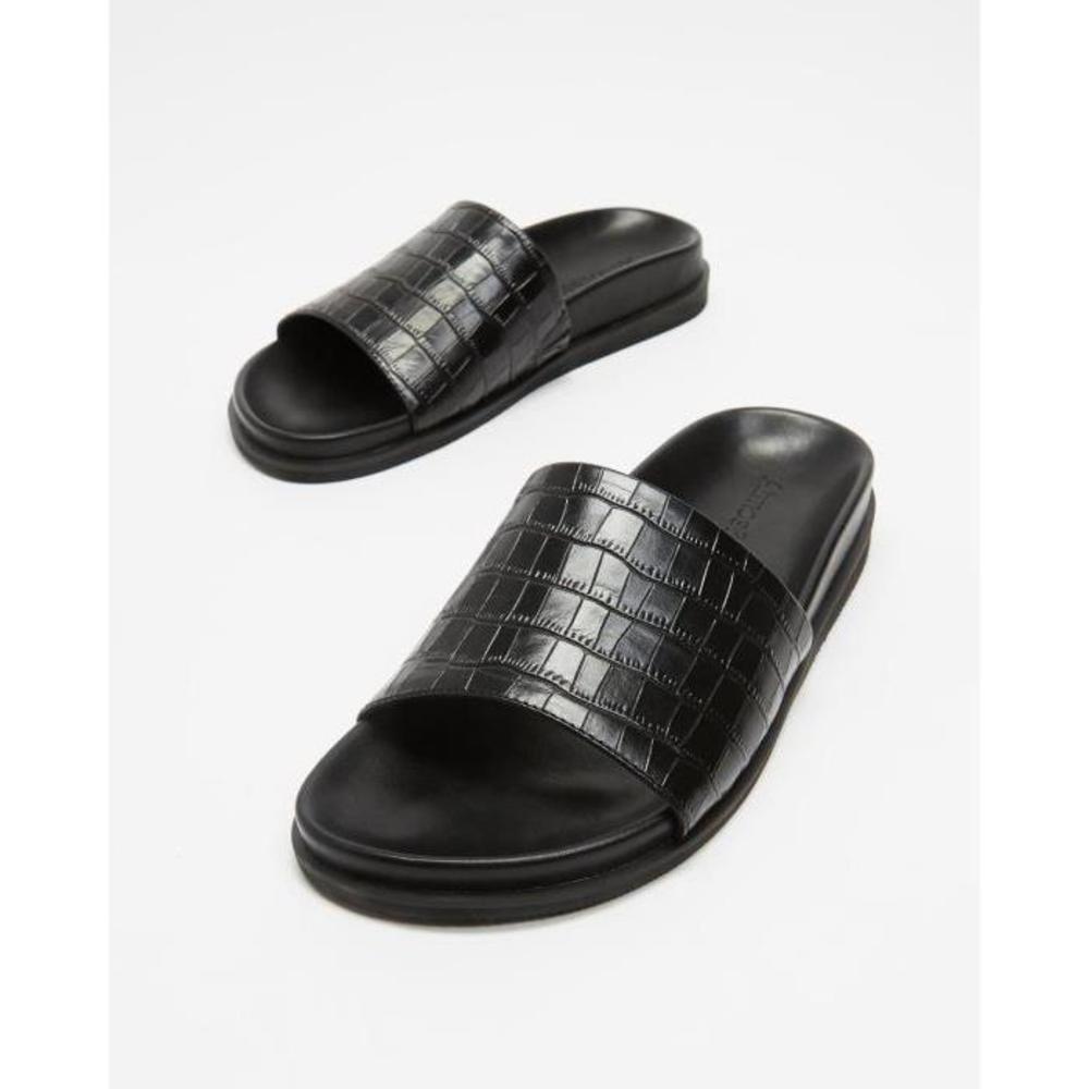 Atmos&amp;Here Zoe Leather Slides AT049SH40FTV