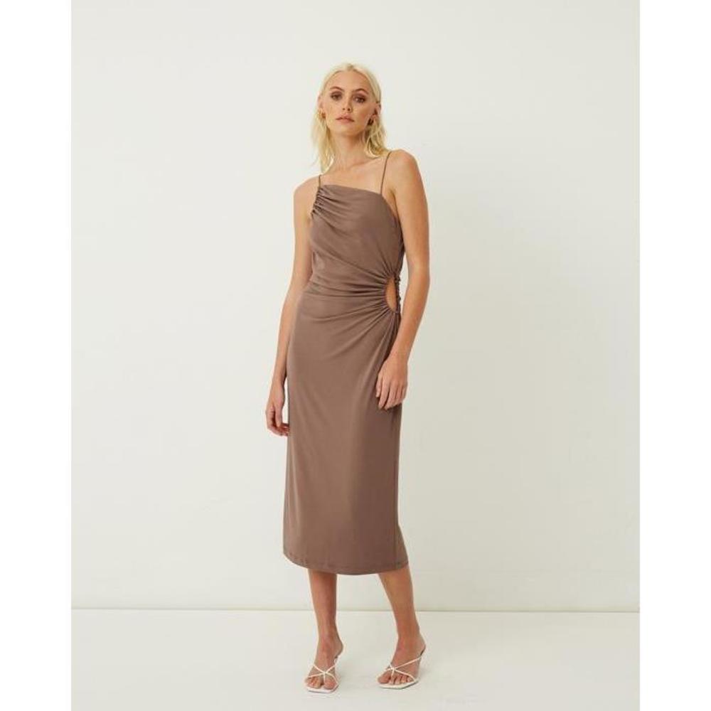 FRIEND of AUDREY Taylor Ruched Cut Out Midi Dress FR495AA18NYR