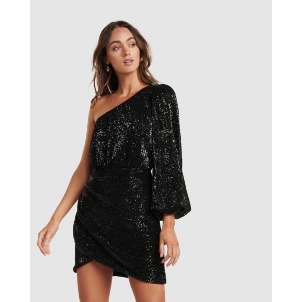 Forever New Penelope One Sleeve Sequin Dress FO605AA85RJQ