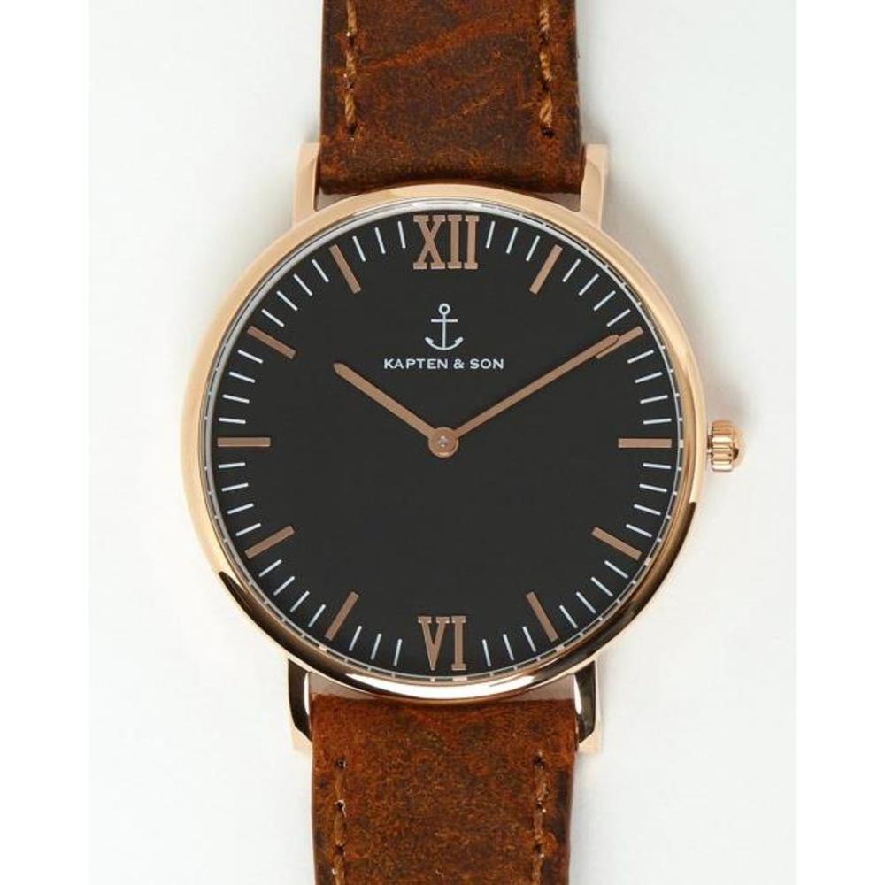 Kapten &amp; Son Campus 40mm Vintage Leather Watch KA714AC20RRV