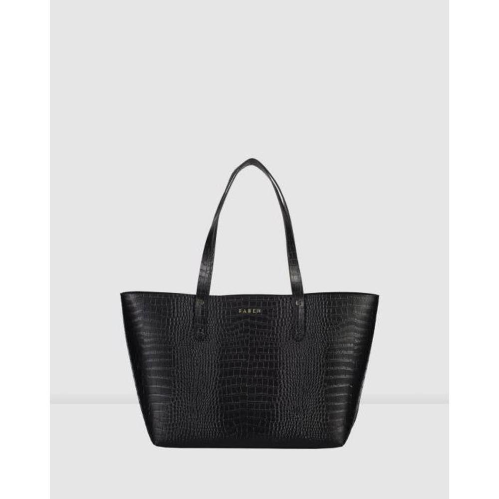 Saben Kelly Croc-embossed Recycled Leather Tote SA973AC23ADG