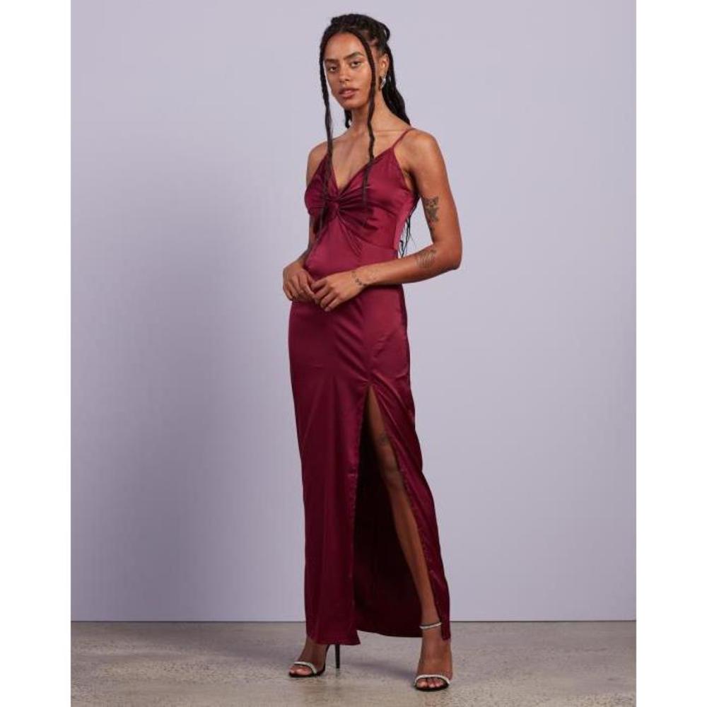 Missguided Twist Front Satin Cami Gown MI250AA69WES