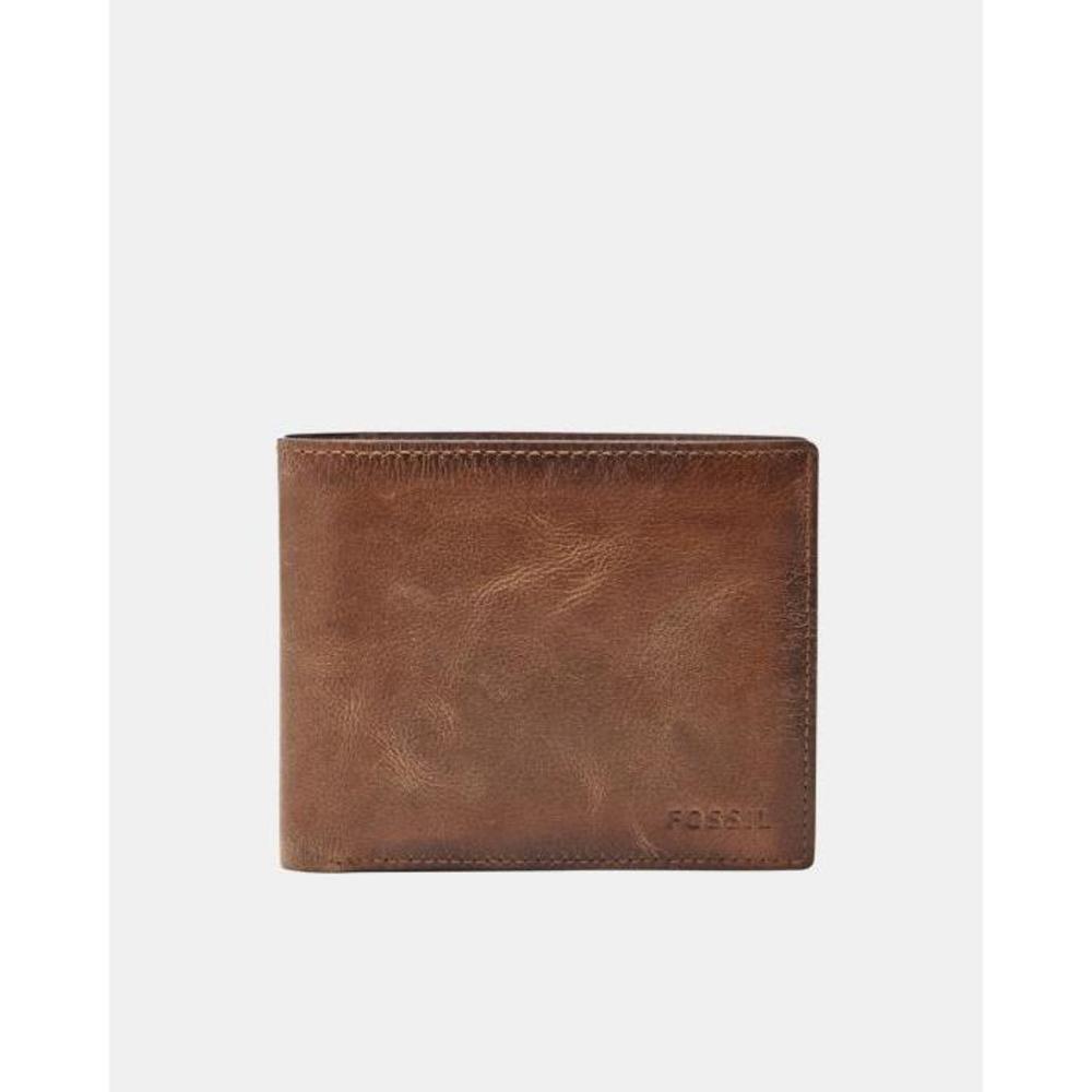 Fossil Derrick Brown RFID Large Coin Pocket Bifold FO646AC71ACE