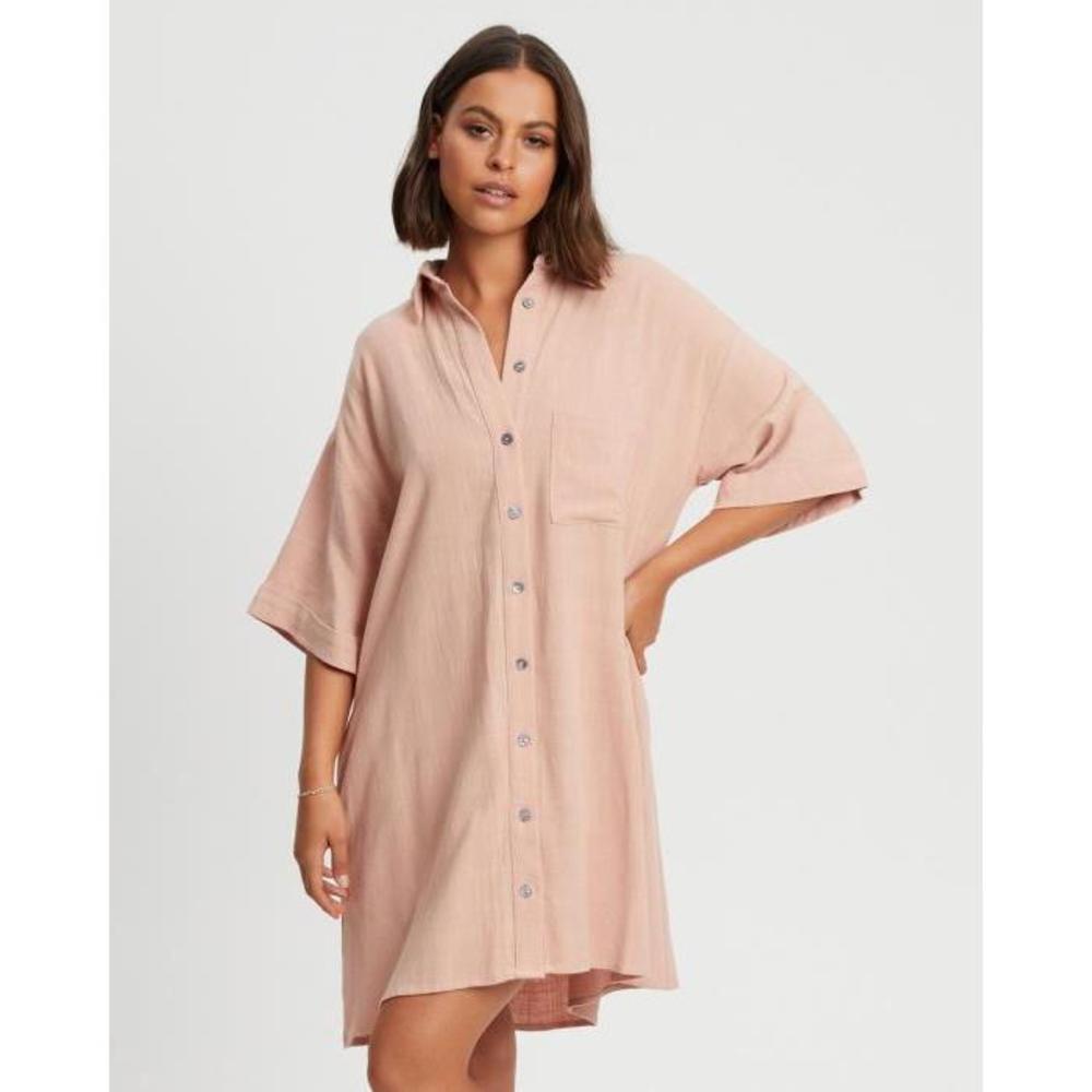 The Fated Finesse Relaxed Shirt Dress TH772AA46WYF