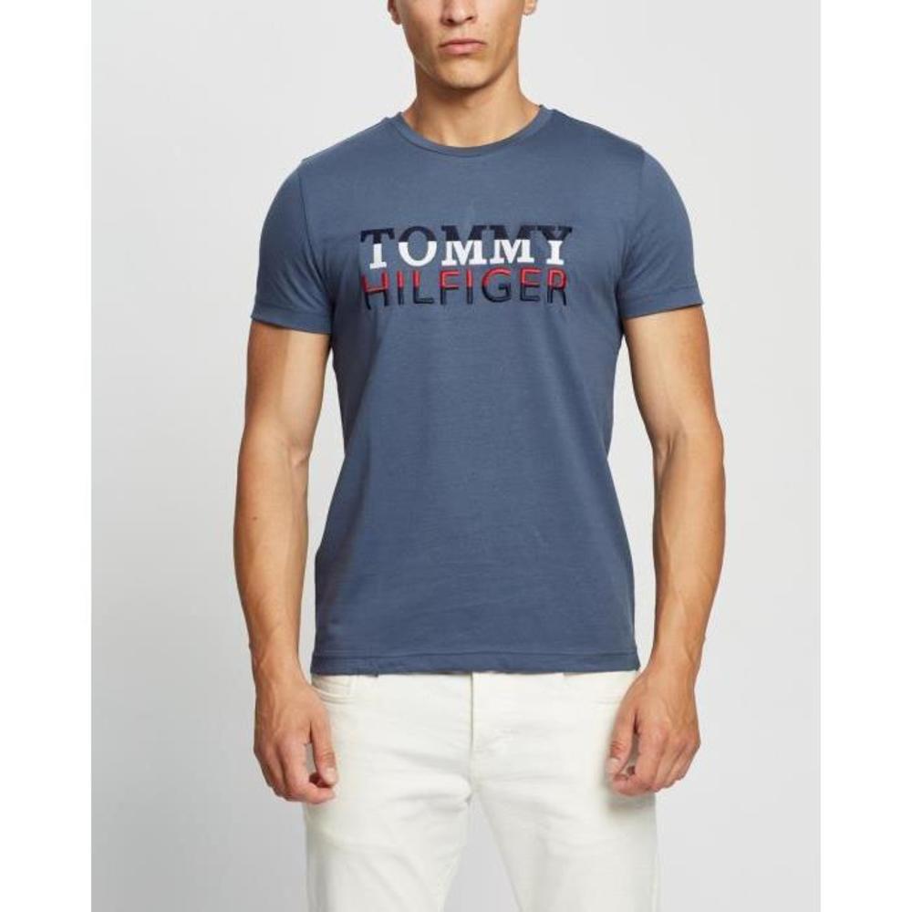 Tommy Hilfiger Corp Texture Embroidered Tee TO336AA84TBB