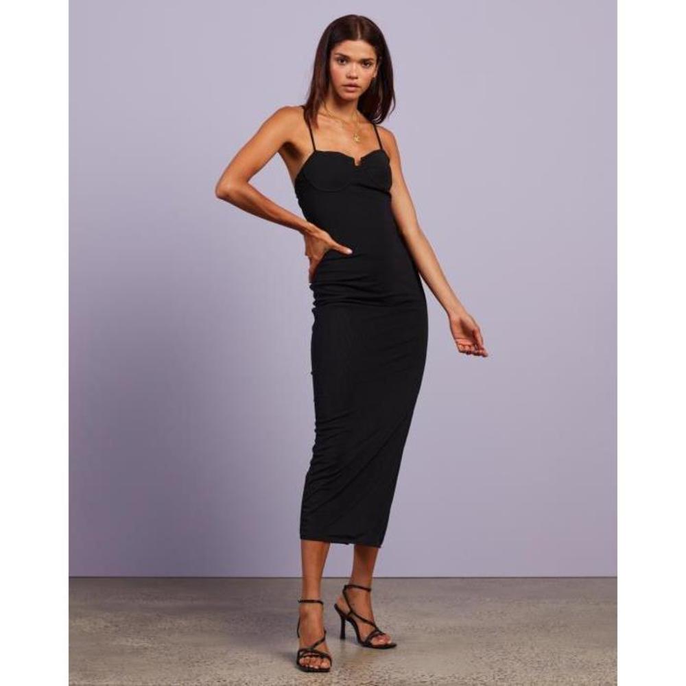 Missguided Mesh Low Back Strappy Cami Midaxi Dress MI250AA23TCY