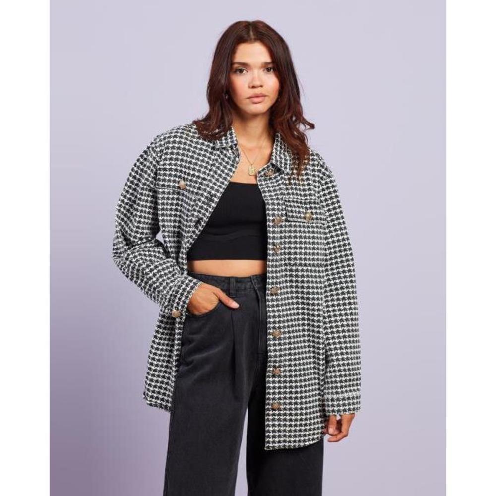Missguided Houndstooth Denim Shirt Co-Ord MI250AA39APK