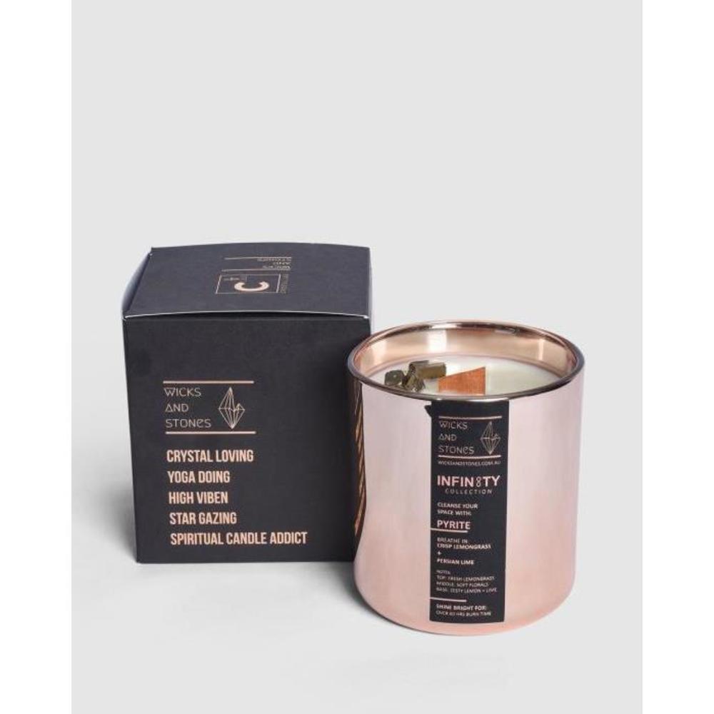 Wicks &amp; Stones Candle with Pyrite TE791AC29HVE