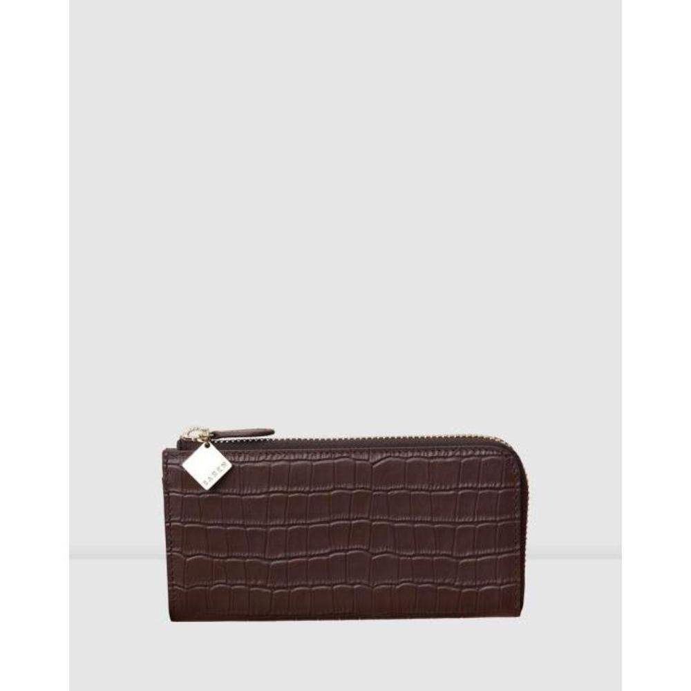 Saben Zoey Leather Croc-embossed Wallet SA973AC98IDL