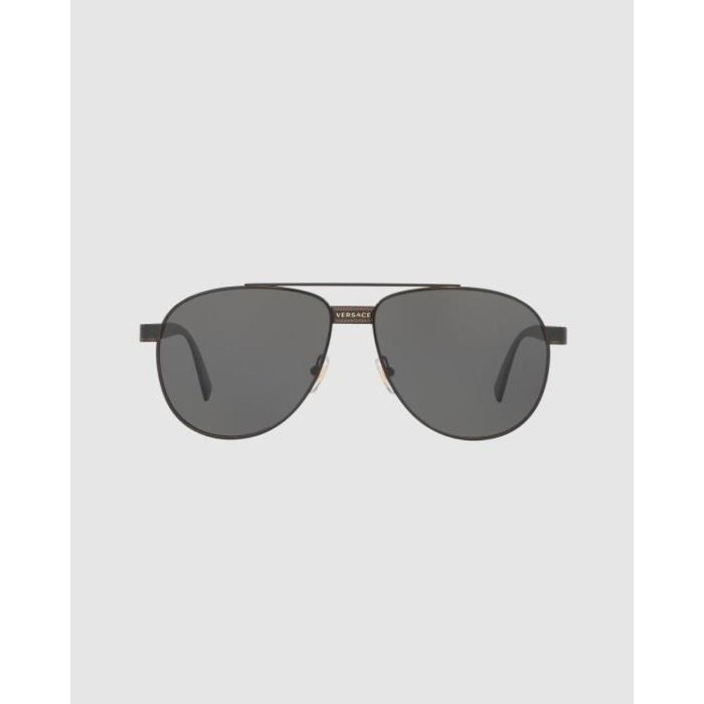 Versace Steel Unisex Sunglasses VE504AC08URZ