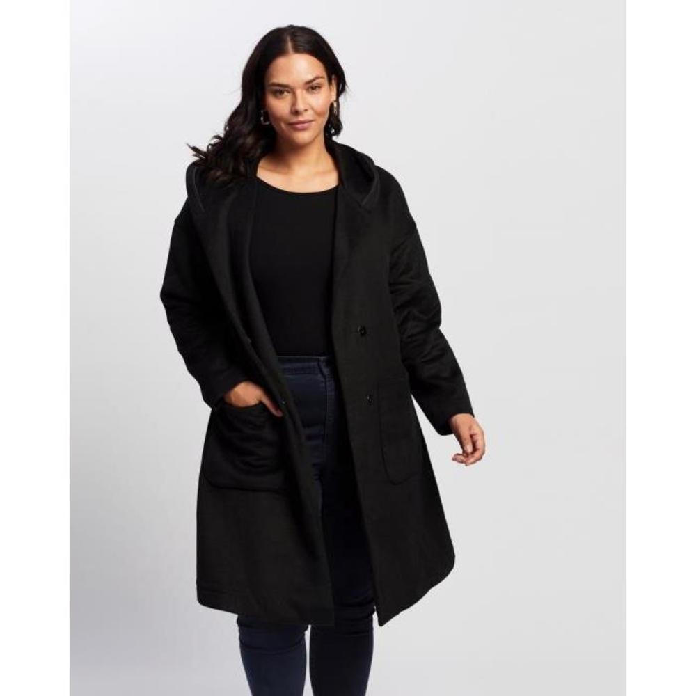 Atmos&amp;Here Curvy Annabelle Wool Blend Hooded Coat AT763AA00GST