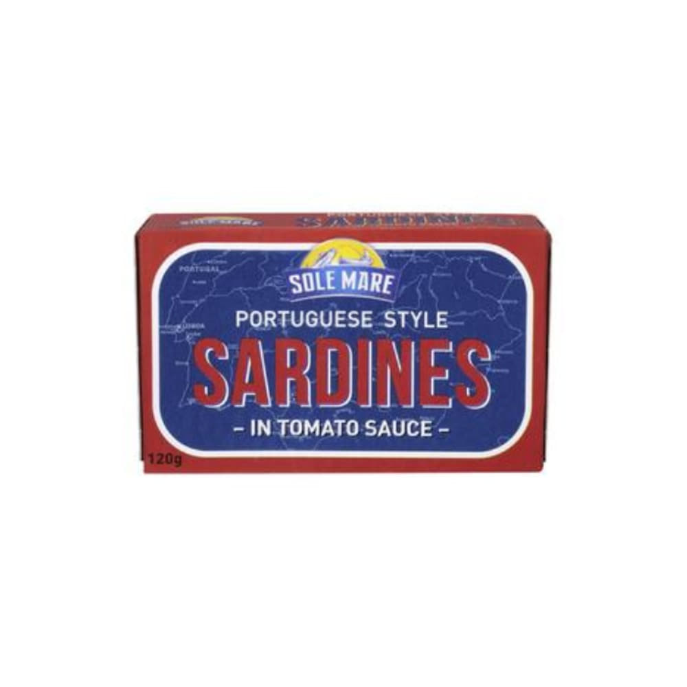 솔 메어 포르튜기즈 스타일 사딘스 인 토마토 소스 120g, Sole Mare Portuguese Style Sardines In Tomato Sauce 120g