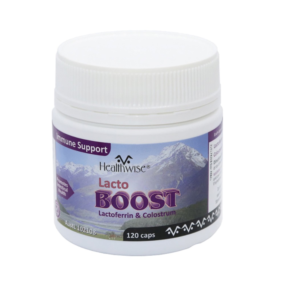 헬스와이즈 랙토부스트 (랙토페린 and 콜로스트럼) 120c, Healthwise LactoBoost (Lactoferrin and Colostrum) 120c