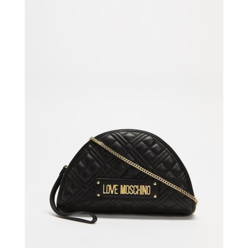 LOVE MOSCHINO Quilted Moon Cut Cross-Body Bag LO854AC57NSW