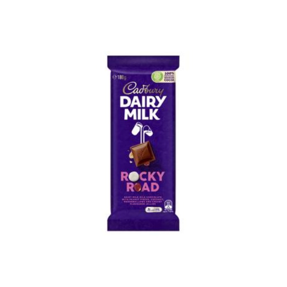 캐드버리 데어리 밀크 로키 로드 초코렛 블록 180g, Cadbury Dairy Milk Rocky Road Chocolate Block 180g