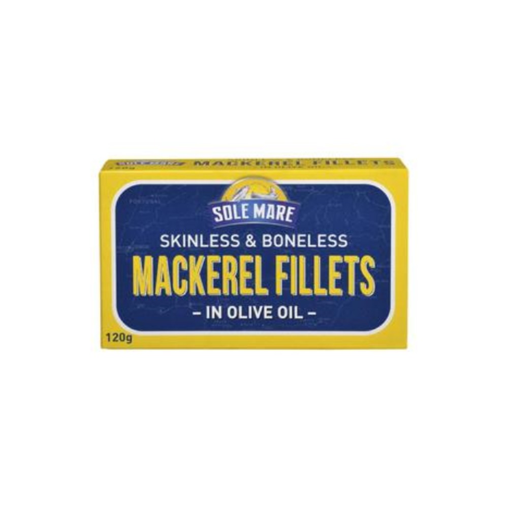 솔 메어 매캐렐 필렛스 투스칸 허브 &amp; 올리브 인 올리브 오일 스킨레스 앤 본레스 120g, Sole Mare Mackerel Fillets Tuscan Herb &amp; Olive In Olive Oil Skinless and Boneless 120g