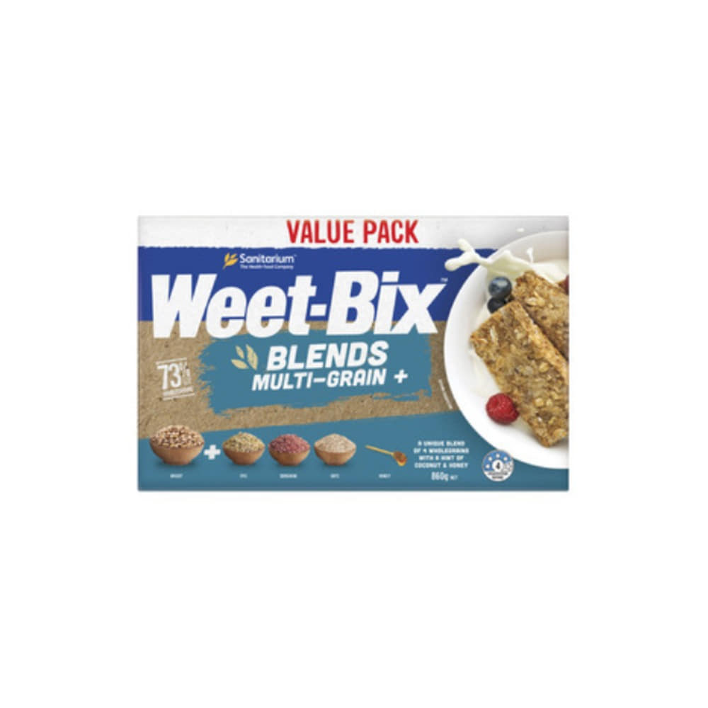 새니테리움 위트빅스 블랜드 멀티-그레인+ 브렉퍼스트 시리얼 860g, Sanitarium Weet-Bix Blends Multi-Grain+ Breakfast Cereal 860g