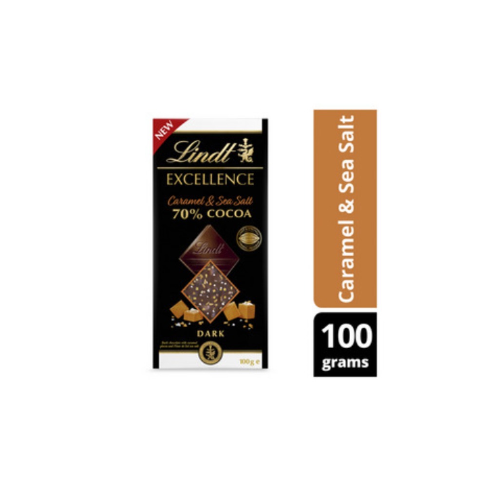 린트 엑설런스 70% 코코아 블록 플러스 카라멜 &amp; 씨 솔트 100g, Lindt Excellence 70% Cocoa Block Plus Caramel &amp; Sea Salt 100g