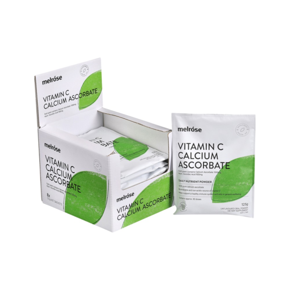 멜로즈 비타민 C 칼슘 아스코르베이트 125G x팩, Melrose Vitamin C Calcium Ascorbate 125g x 8 Pack