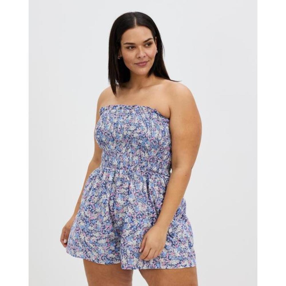 Cotton On Curve Curve Shirred Strapless Playsuit CO729AA96XMH