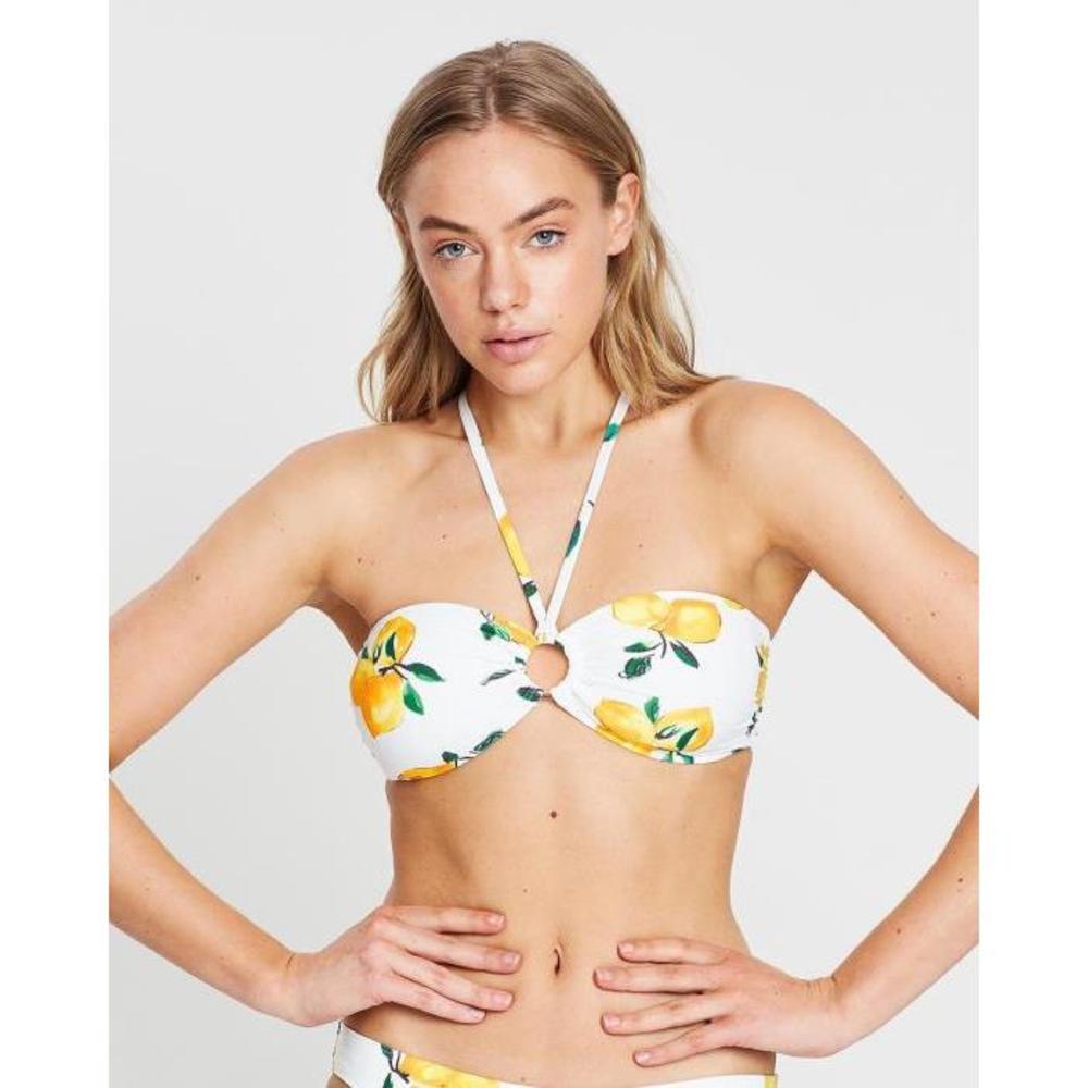 Kate Spade Lemon Beach Bandeau Halter Bikini Top KA924AA77PIK