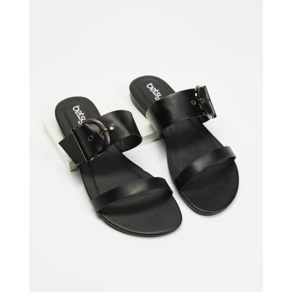 Betsy Two Strap Buckle Slides BE248SH67AJC