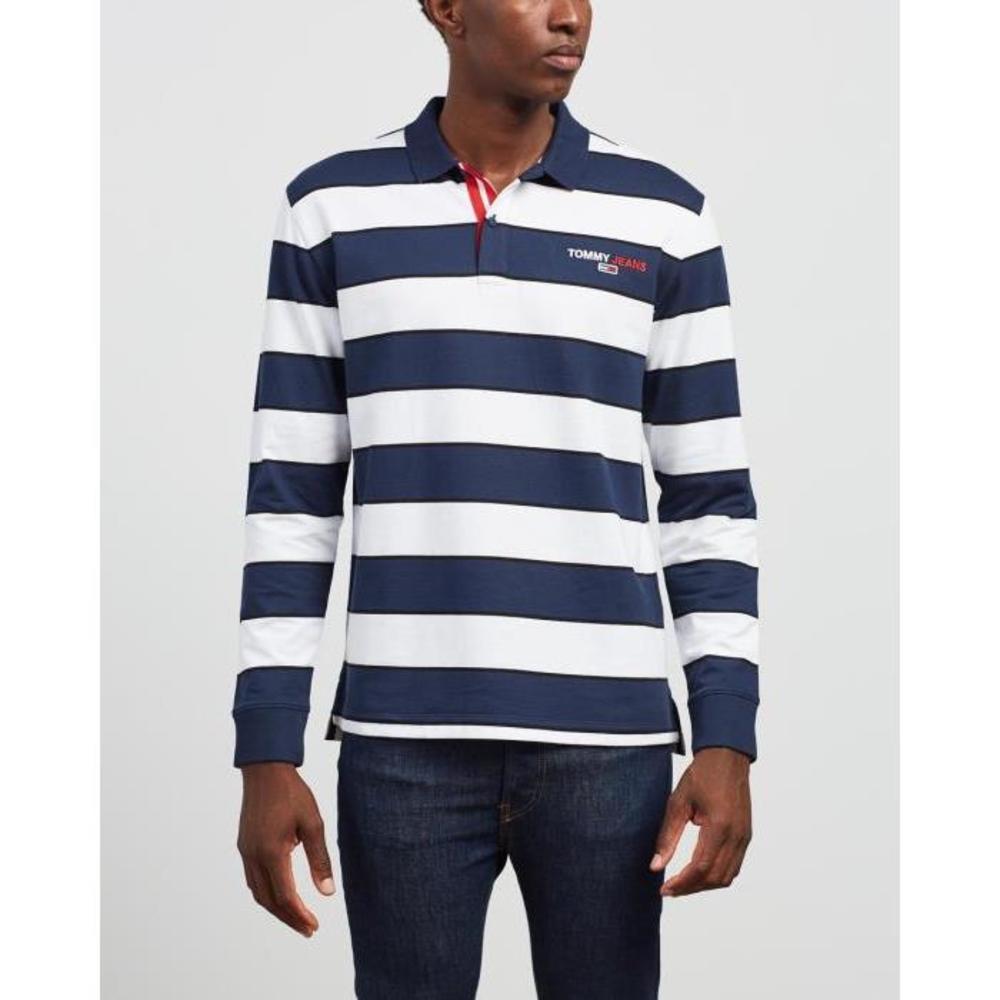 Tommy Jeans Long Sleeve Stripe Polo TO554AA14FEF