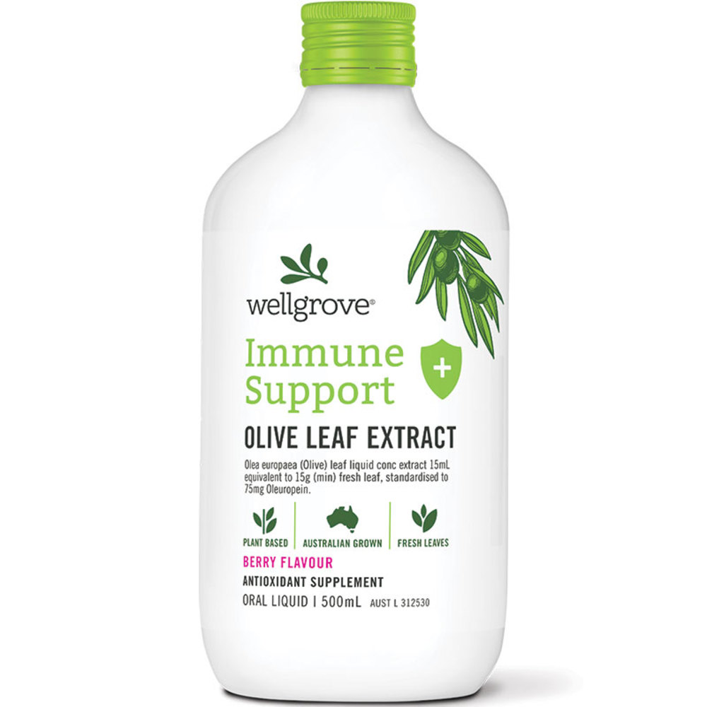 웰그로브 이뮨 서포트 올리브 리프 추출물 베리 500ml Wellgrove Immune Support Olive Leaf Extract Berry 500ml