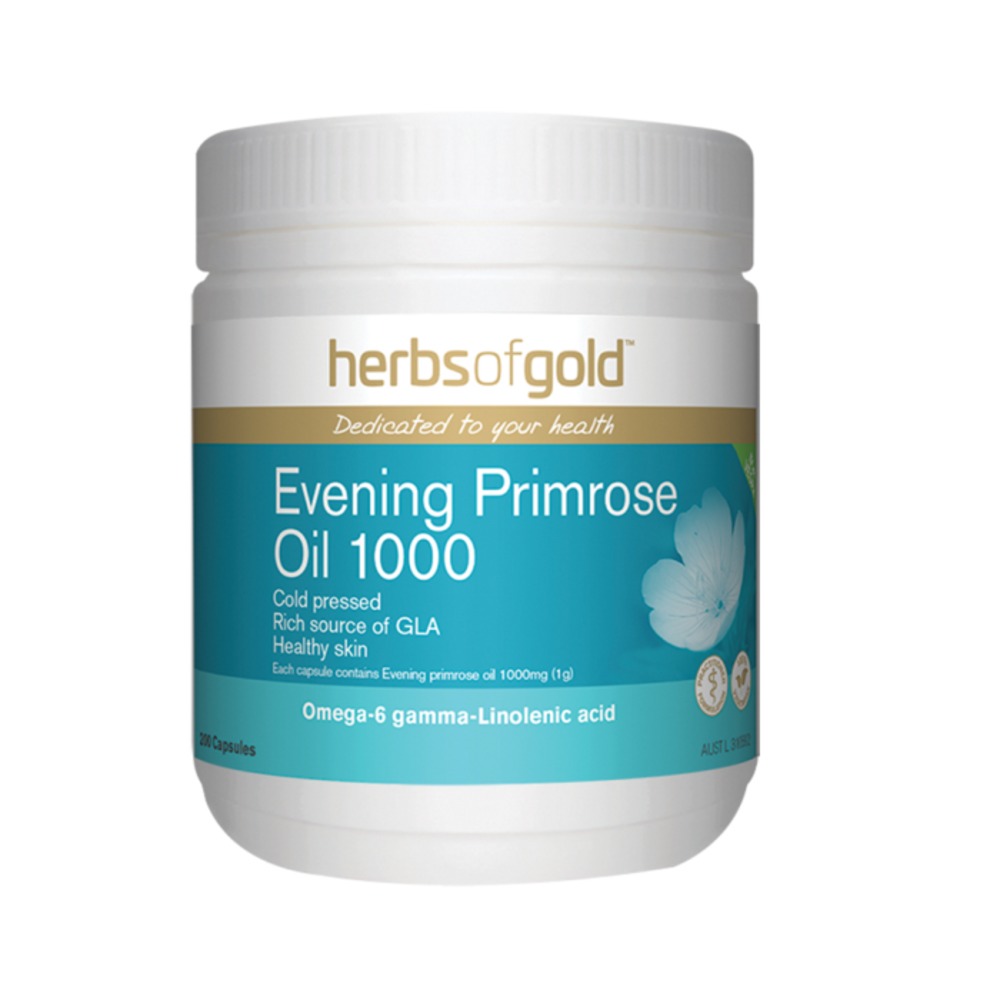 허브오브골드 달맞이꽃종자유 200정, Herbs of Gold Evening Primrose Oil 1000 200c