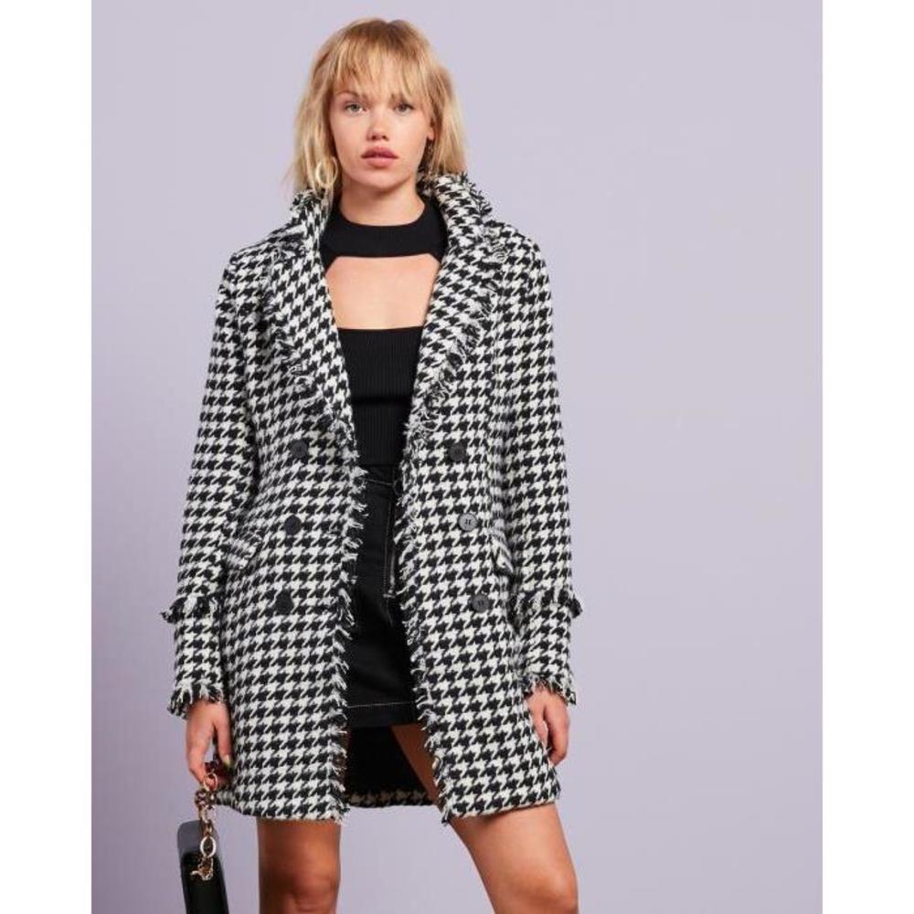 Missguided Houndstooth Tailored Boucle Blazer Dress MI250AA72BSL