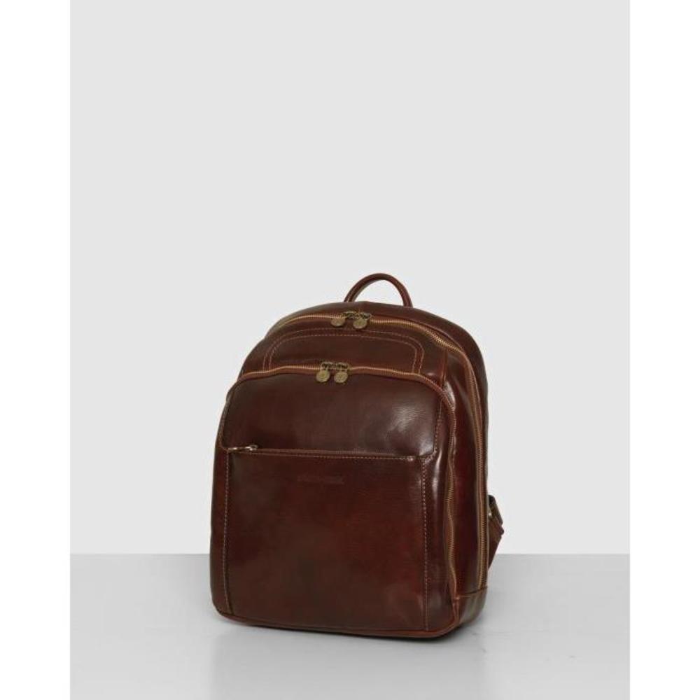 Republic of Florence The Buffett Brown Backpack ET548AC26AEN