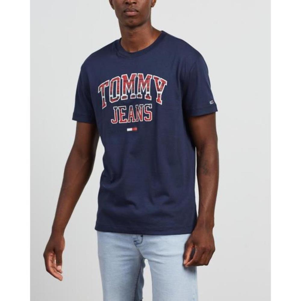 Tommy Jeans Plaid Collegiate Tee TO554AA20BLN